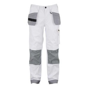 Dunlop Mens Work Trousers / White/Gray